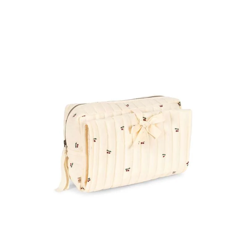 Foam Lined Konges Sløjd Bonnie Changing Pouch - Cherry AOP