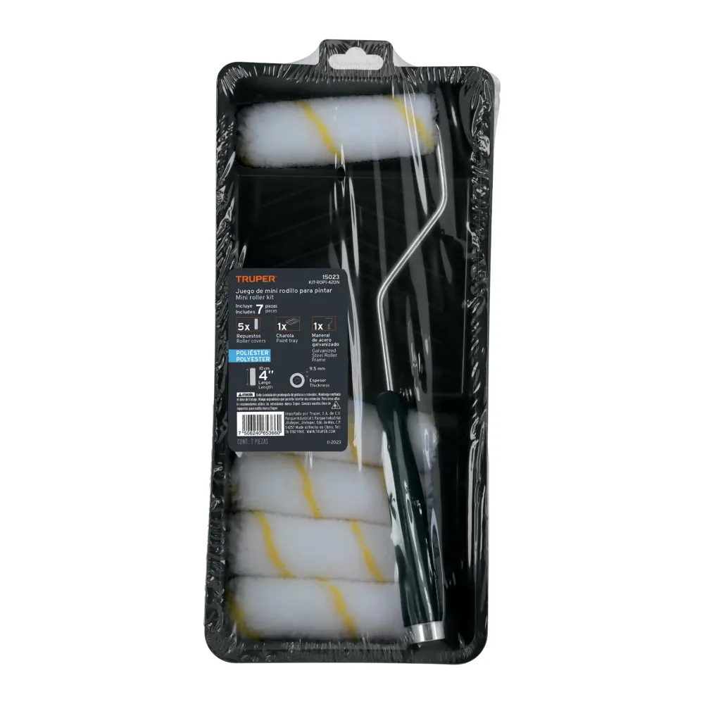 Set trafalet mini profesional 10 cm, tava si 4 role rezerva, Truper
