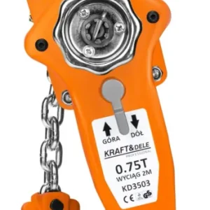 Troliu Manual cu Lant 750kg 2m, Kraft&Dele KD3503
