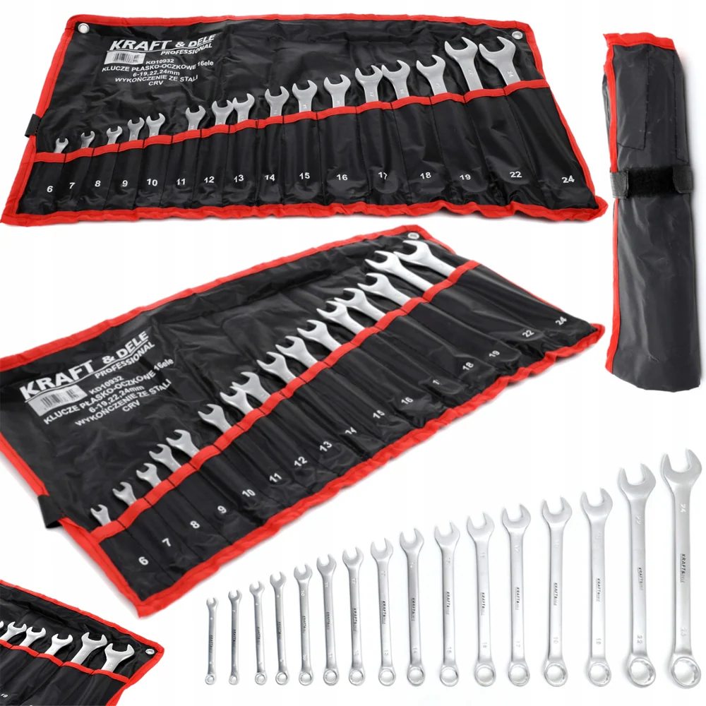 Set de chei combinate, 16 piese, Kraft&Dele KD10932, 6-24MM