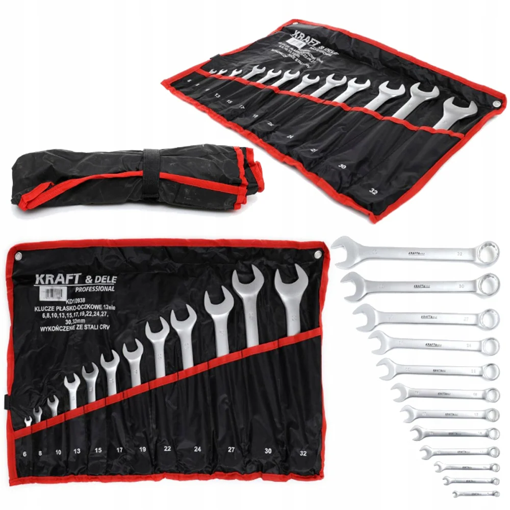 Set de chei combinate, 12 piese, Kraft&Dele KD10938, 6-32MM