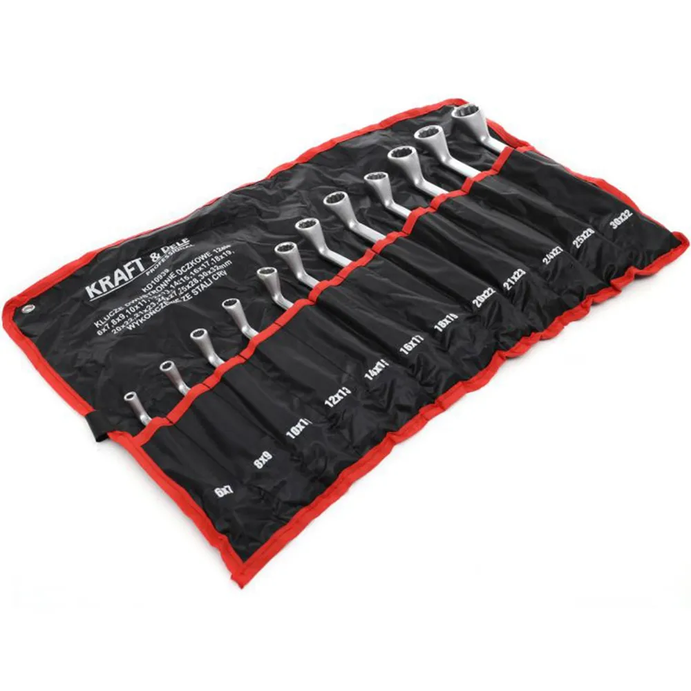 Set chei inelare cu cot, 12 piese, Kraft&Dele KD10939, 6-32MM