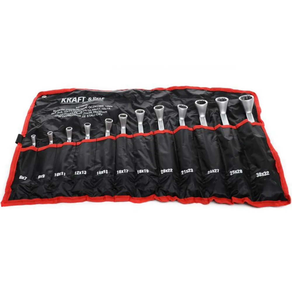 Set chei inelare cu cot, 12 piese, Kraft&Dele KD10939, 6-32MM