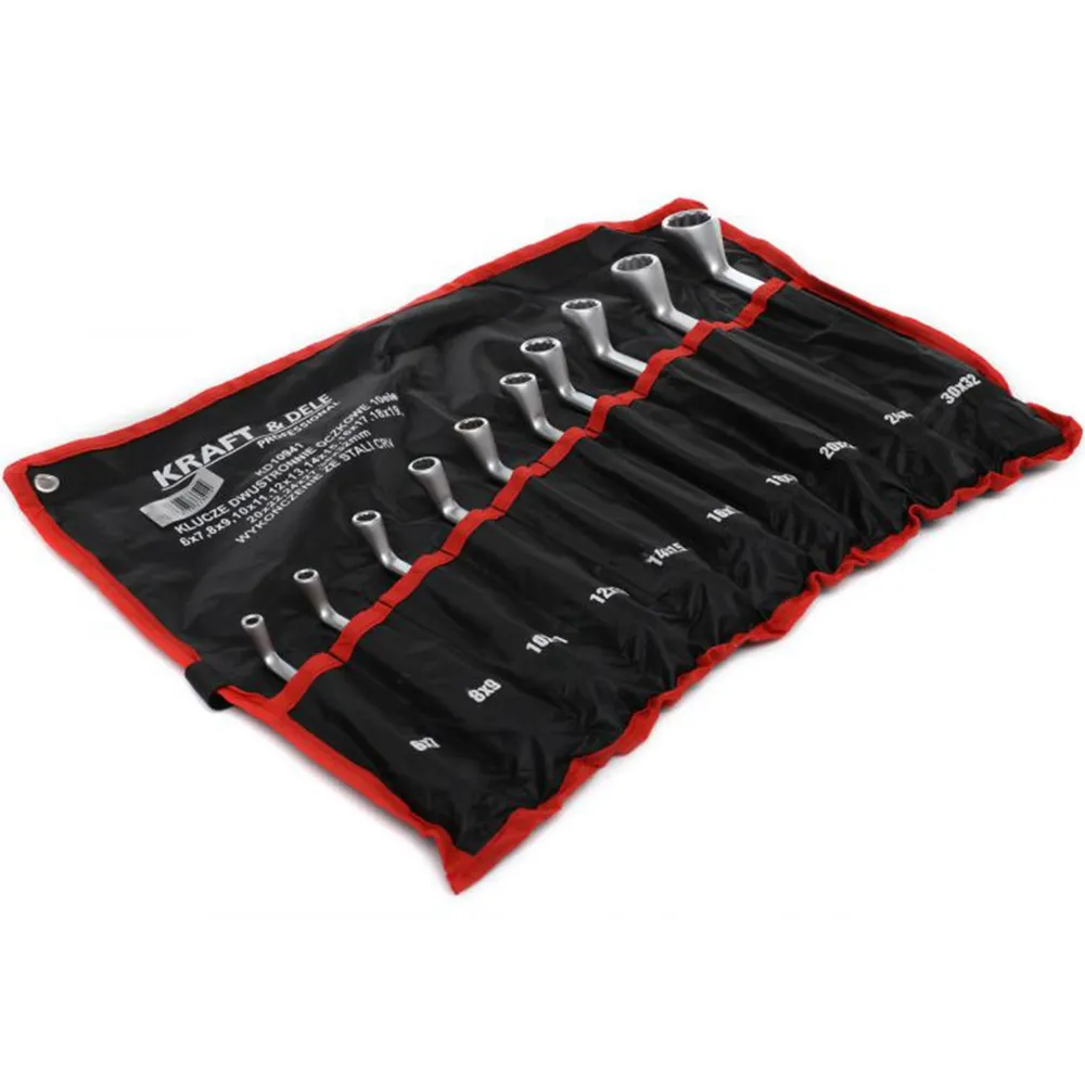 Set chei inelare cu cot, 10 piese, Kraft&Dele KD10941, 6-32MM