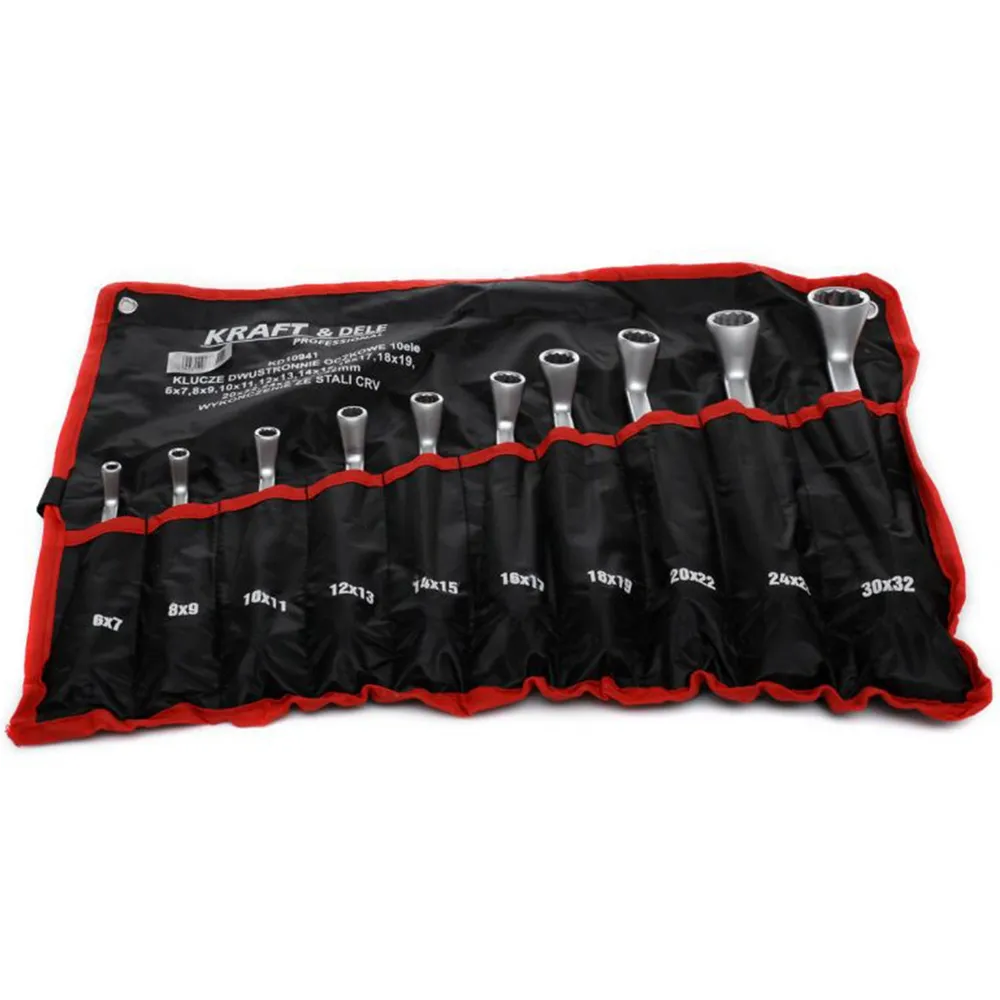 Set chei inelare cu cot, 10 piese, Kraft&Dele KD10941, 6-32MM