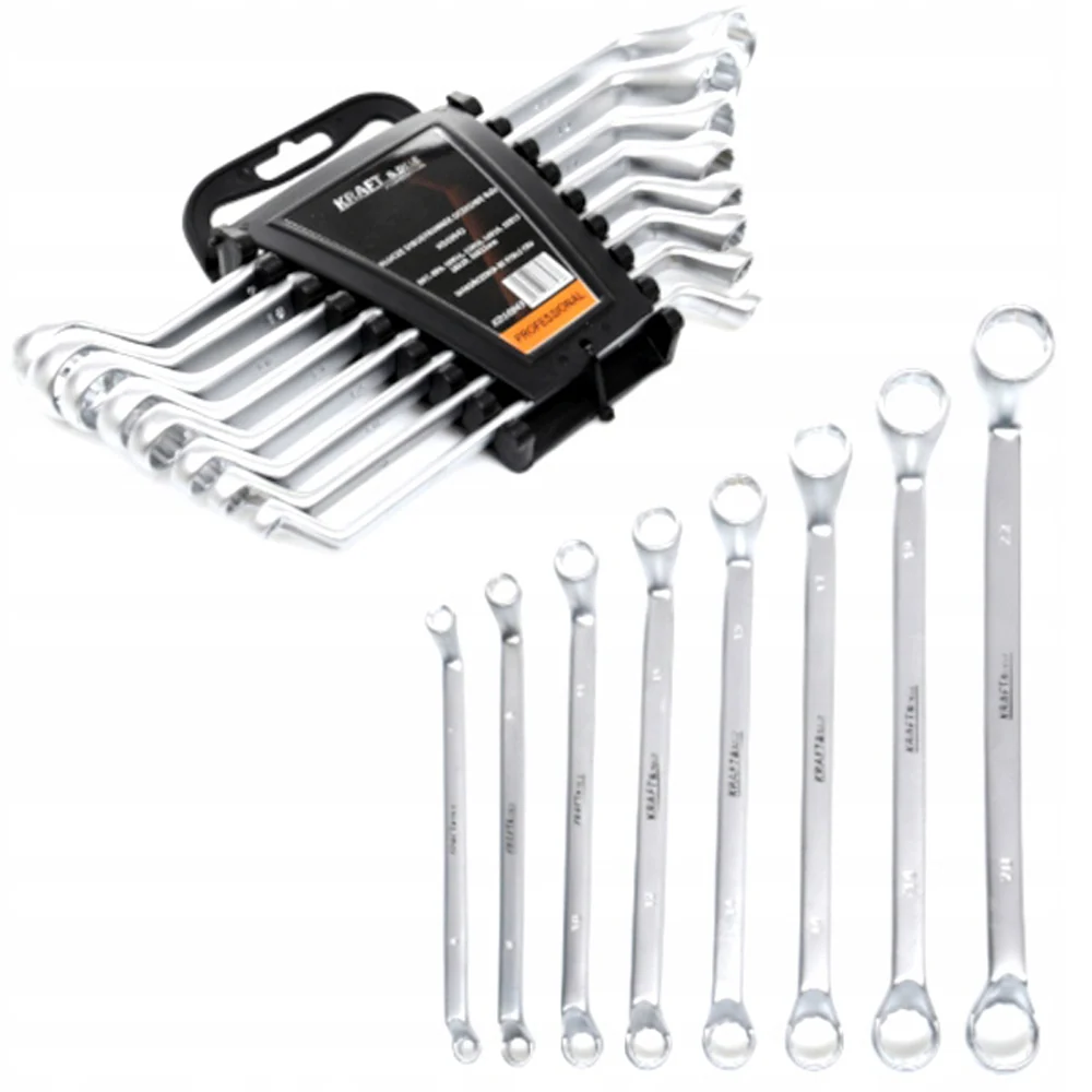 Set chei inelare cu cot, 8 piese, Kraft&Dele KD10943, 6-22MM