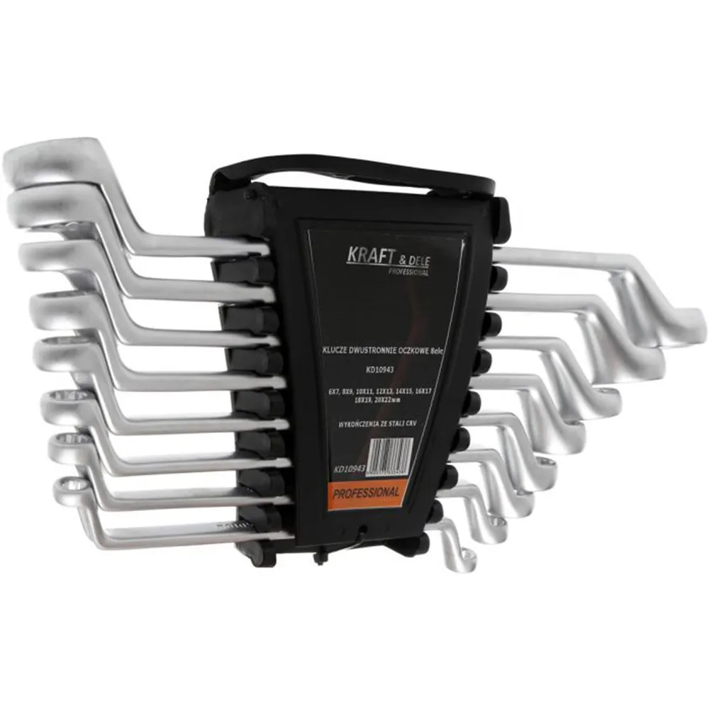 Set chei inelare cu cot, 8 piese, Kraft&Dele KD10943, 6-22MM
