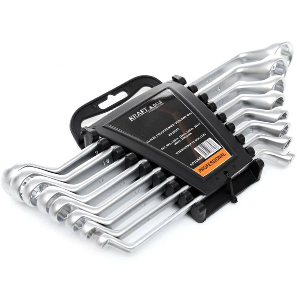 Set chei inelare cu cot, 8 piese, Kraft&Dele KD10943, 6-22MM