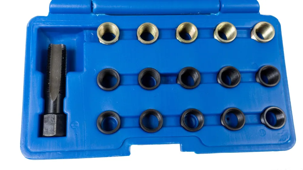 Kit de reparare filetului bujiei de aprindere M14 X 1,25, trusa reparatie filet bujii