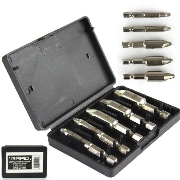 Set burghiu extractor suruburi rupte 5 piese