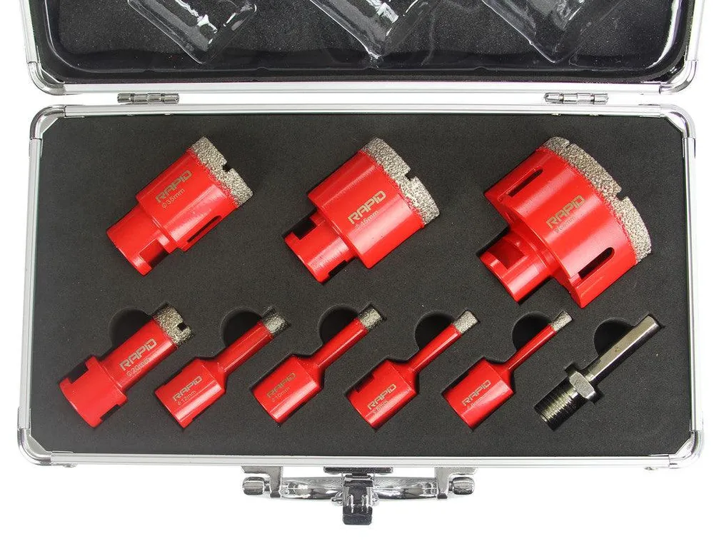 Trusa profesionala freze diamantate carbura tungsten 6 - 68 mm