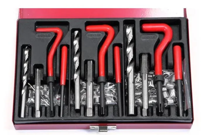 Trusa reparat filete cu insertie filiera m6 m8 m10 88 piese
