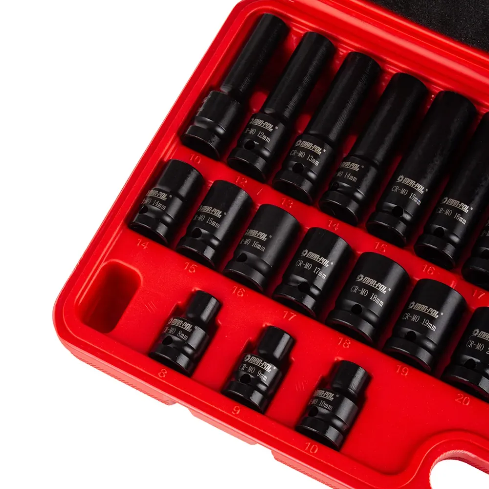 SET CHEI TUBULATE DE IMPACT 1/2" 8-32mm 35 buc