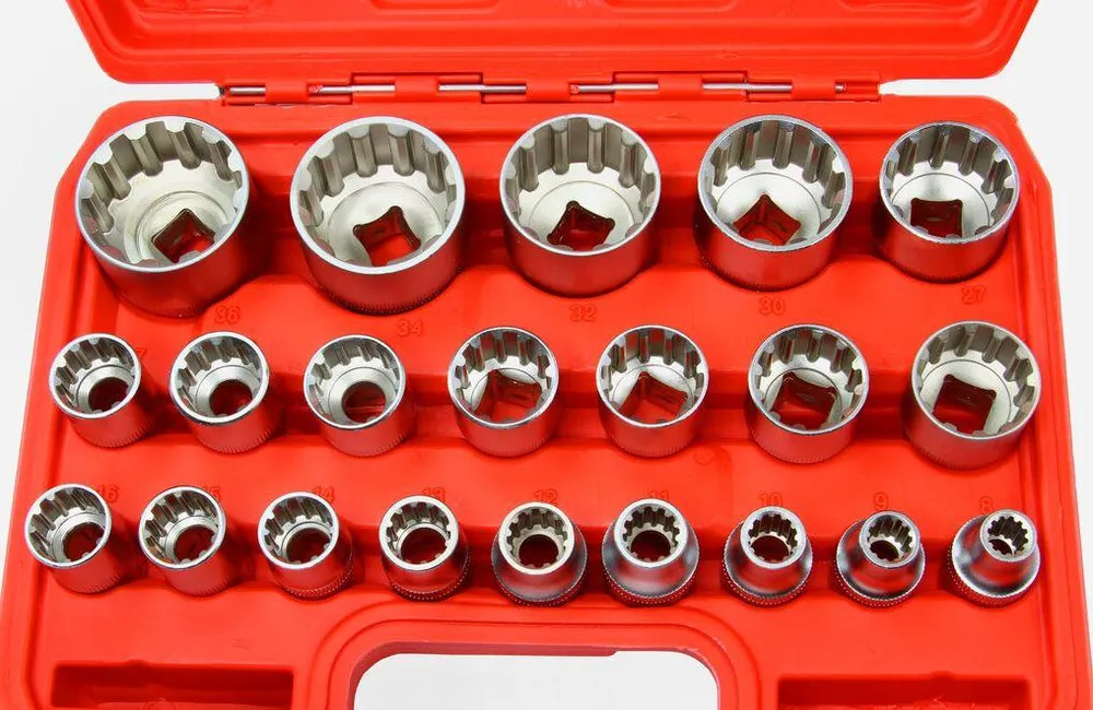 Set de tubulare bi-hexagonal 8-36MM 1/2" – 21 piese