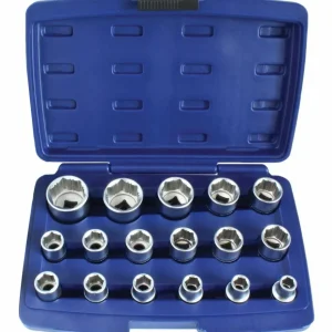 Trusa tubulare profesionale anti-alunecare 1/2 17 piese 6 laturi 10-32mm