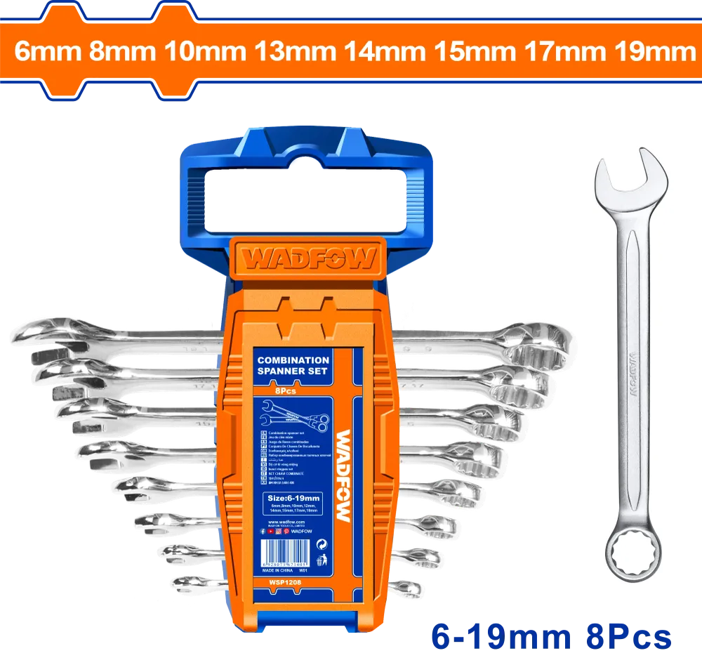 Set 8 chei combinate Wadfow, 6-19mm