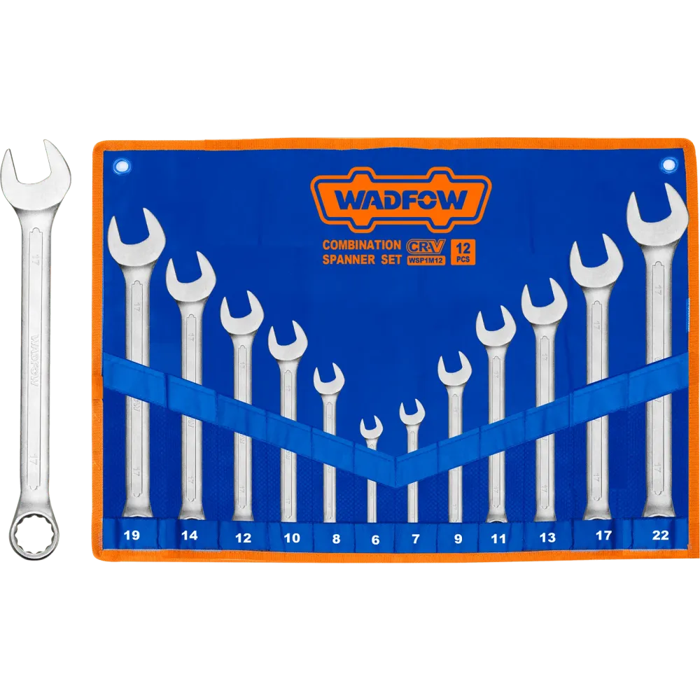 Set 12 chei combinate Wadfow, 6-22mm, otel Cr-v