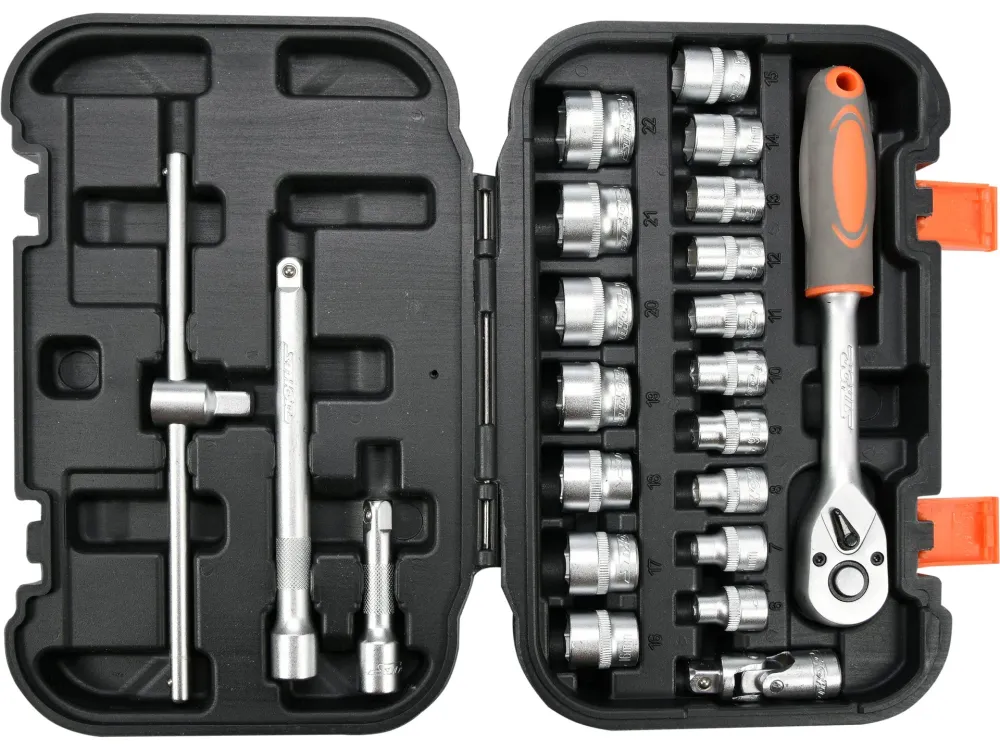TRUSĂ TUBULARE 3/8'', 22 PIESE