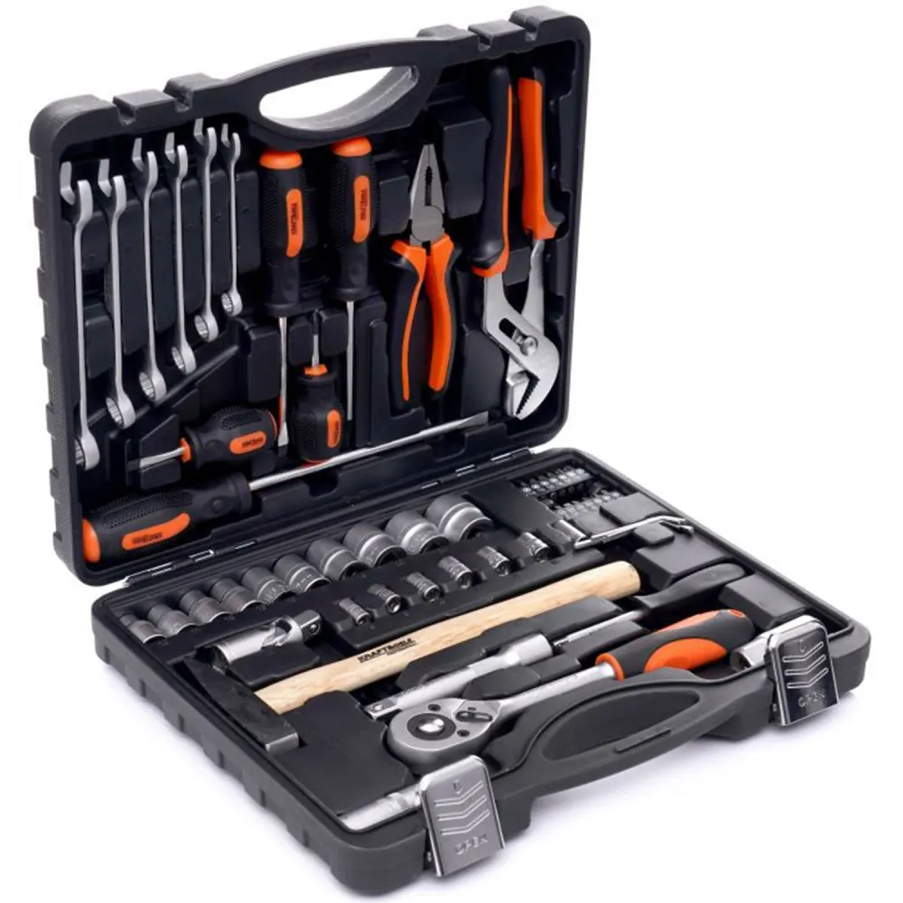 Trusa scule Kraft&Dele KD10461, 56 bucati, valiza de transport inclusa
