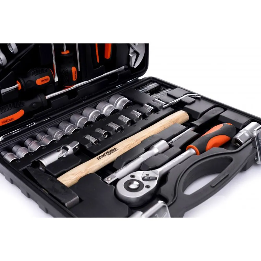 Trusa scule Kraft&Dele KD10461, 56 bucati, valiza de transport inclusa
