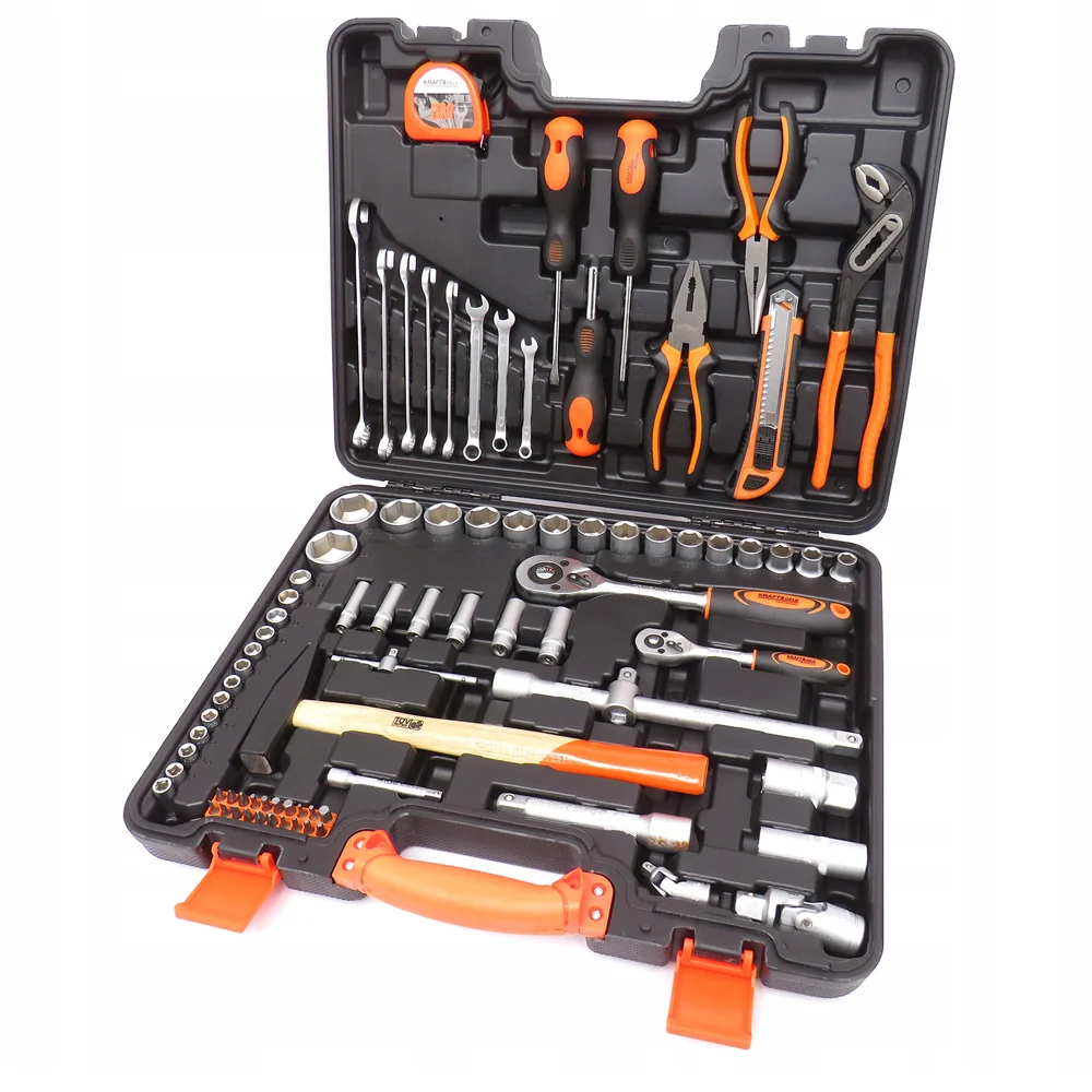 Trusa scule Kraft&Dele KD10464, 83 bucati, valiza de transport inclusa