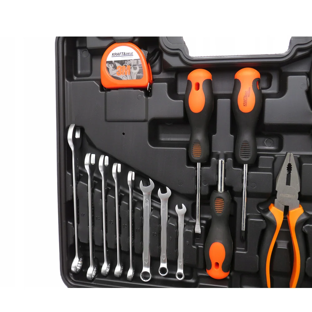 Trusa scule Kraft&Dele KD10464, 83 bucati, valiza de transport inclusa