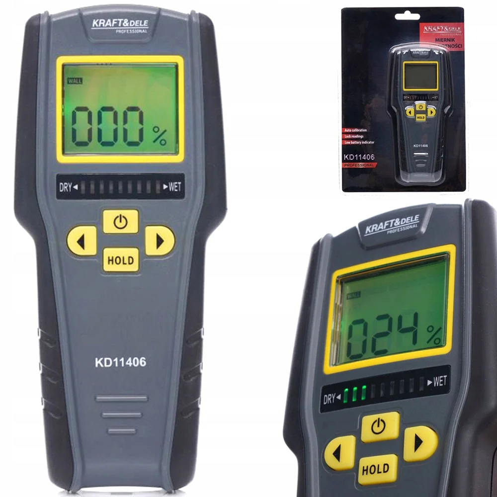 *HOT-SALE* Aparat digital de masurat umiditatea Kraft&Dele KD11406, husa protectie inclusa