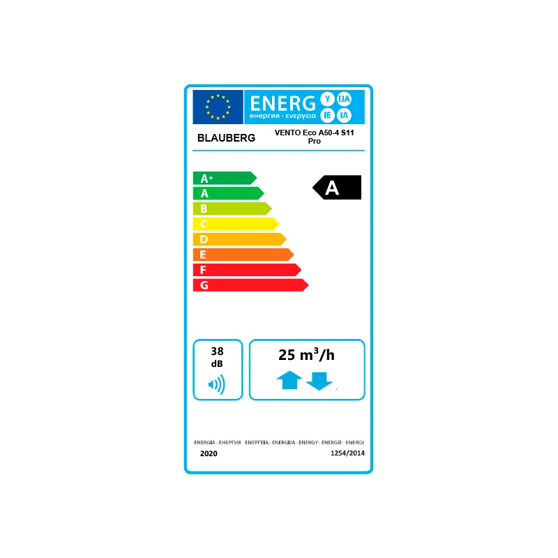 Sistem ventilatie Blauberg - Vento Eco A50-4 S11 Pro