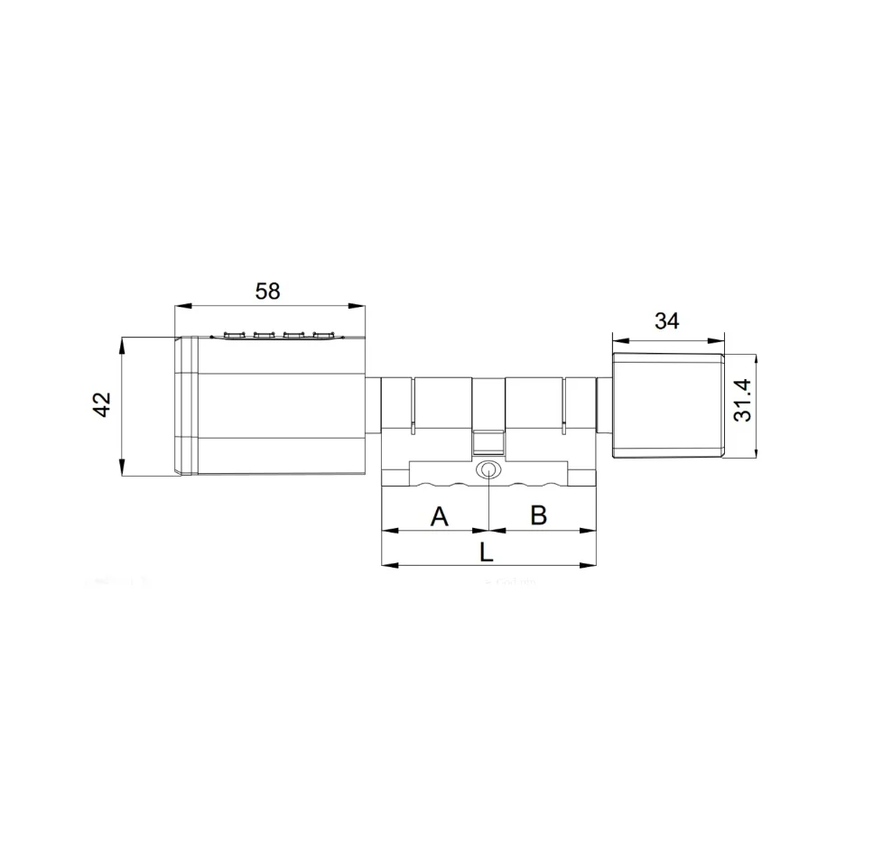 Cilindru inteligent cu cod 35x35mm TTLock
