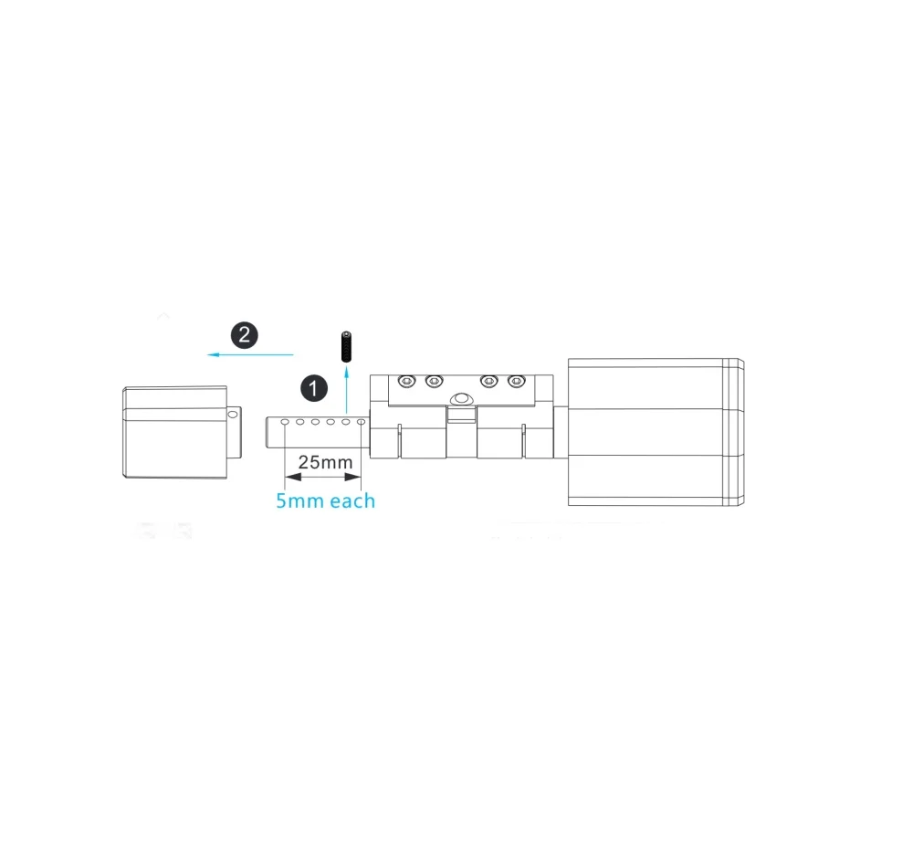 Cilindru inteligent cu cod 35x35mm TTLock
